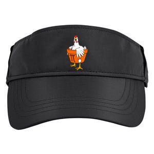 Chicken Pot Pi Day Math Teacher Gift Adult Drive Performance Visor