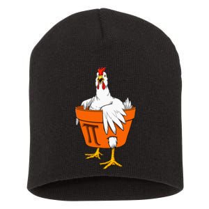 Chicken Pot Pi Day Math Teacher Gift Short Acrylic Beanie