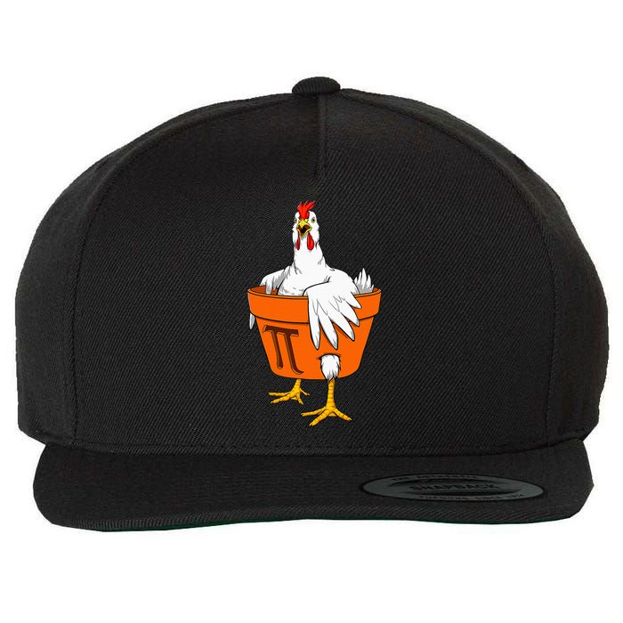 Chicken Pot Pi Day Math Teacher Gift Wool Snapback Cap