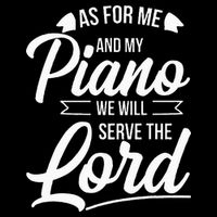 Christian Piano Player Serve The Lord Pianist Flat Bill Trucker Hat