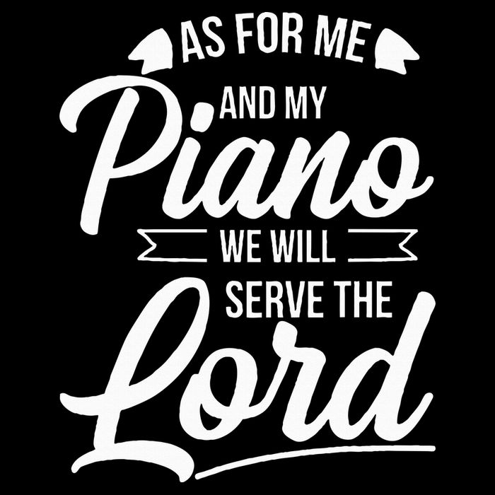 Christian Piano Player Serve The Lord Pianist Flat Bill Trucker Hat