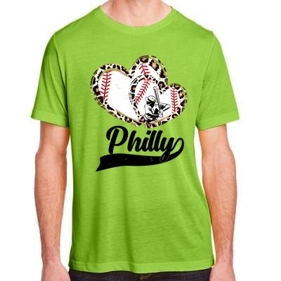 Cute Philly Philadelphia Baseball Hearts Adult ChromaSoft Performance T-Shirt