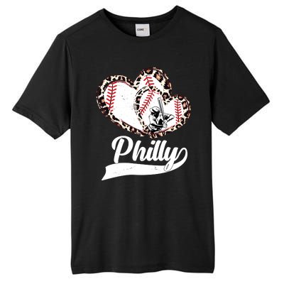 Cute Philly Philadelphia Baseball Hearts Tall Fusion ChromaSoft Performance T-Shirt