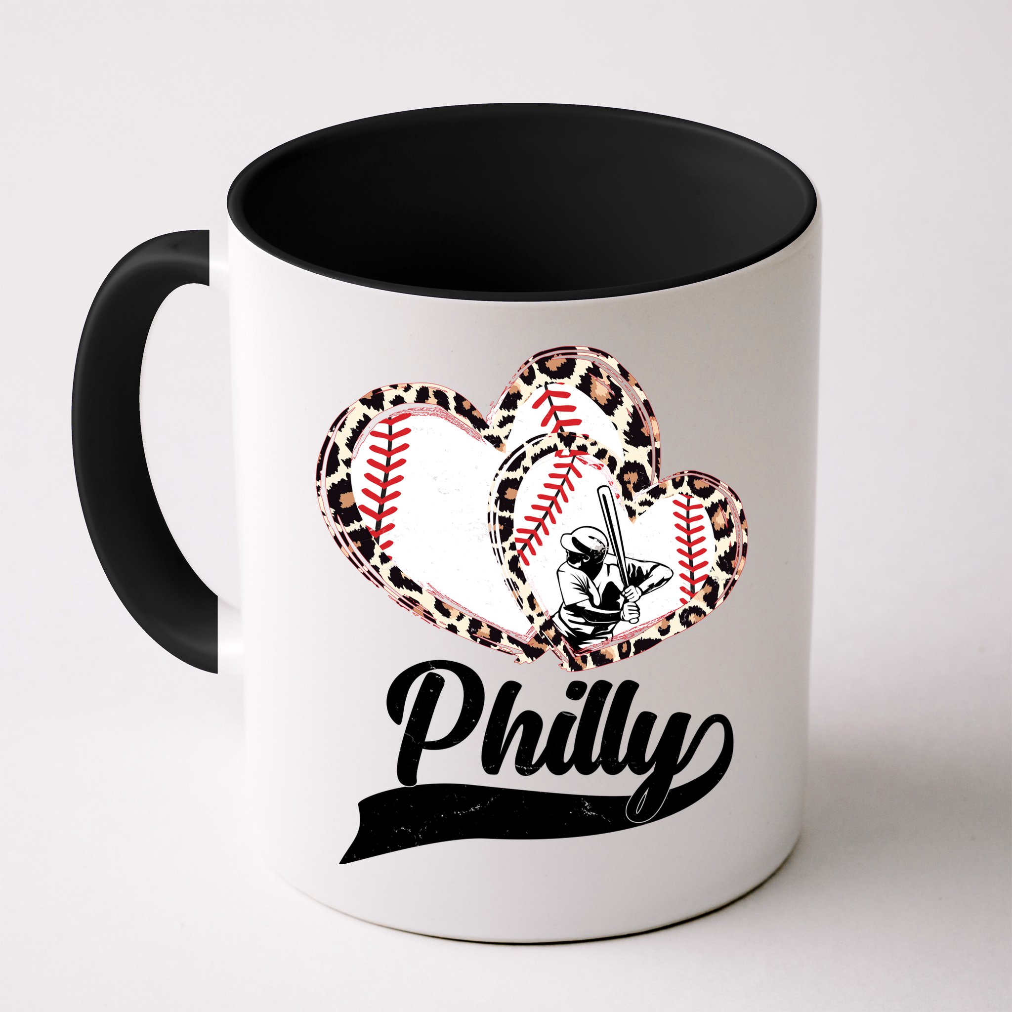 Cute Philly Philadelphia Baseball Hearts Mug