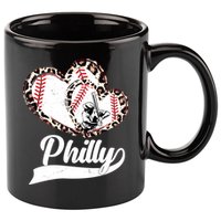 Cute Philly Philadelphia Baseball Hearts 11oz C Handle Ceramic Mug
