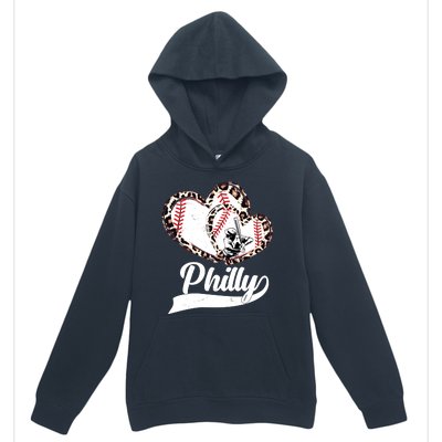 Cute Philly Philadelphia Baseball Hearts Urban Pullover Hoodie