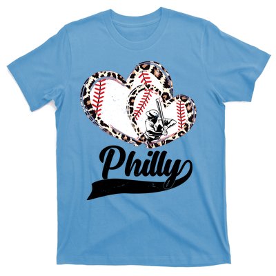 Cute Philly Philadelphia Baseball Hearts T-Shirt