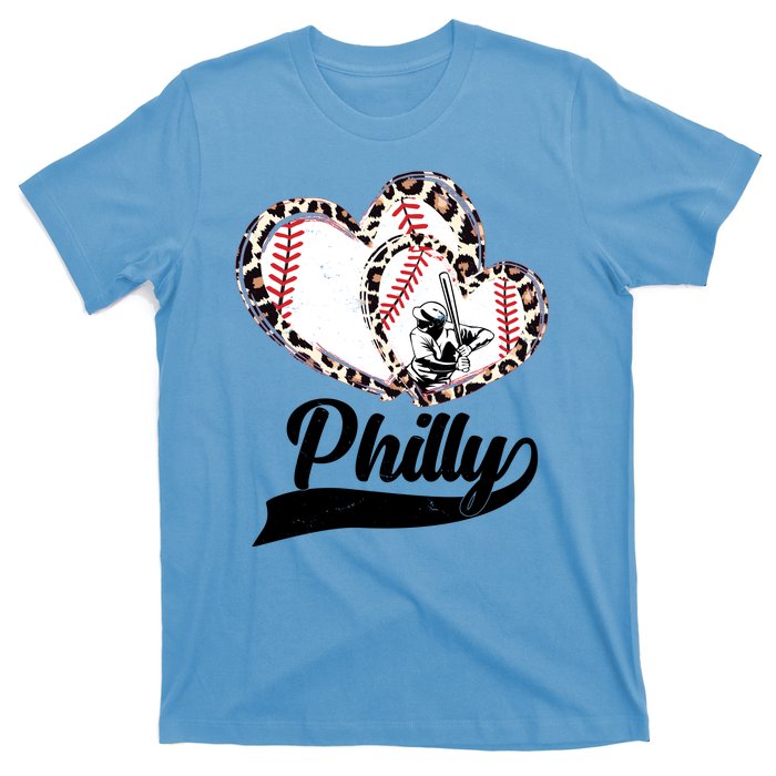 Cute Philly Philadelphia Baseball Hearts T-Shirt