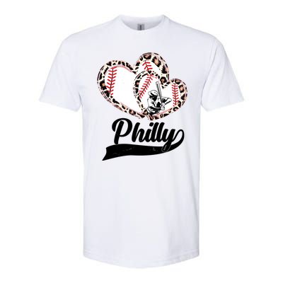 Cute Philly Philadelphia Baseball Hearts Softstyle® CVC T-Shirt