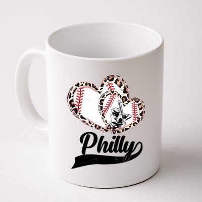 Cute Philly Philadelphia Baseball Hearts Coffee Mug