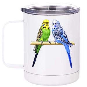 Colorful Parrots Parrot Birds Bird Lover Parakeets 12 oz Stainless Steel Tumbler Cup