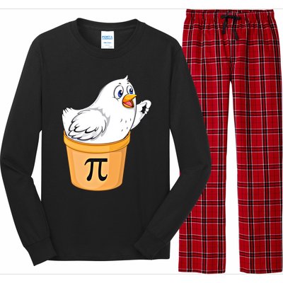 Chicken Pot Pie Gift Funny Math Pun Chicken Pot Pi 3 14 Gift Long Sleeve Pajama Set