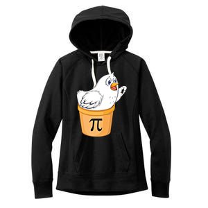 Chicken Pot Pie Gift Funny Math Pun Chicken Pot Pi 3 14 Gift Women's Fleece Hoodie