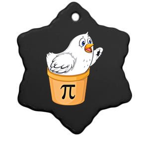 Chicken Pot Pie Gift Funny Math Pun Chicken Pot Pi 3 14 Gift Ceramic Star Ornament