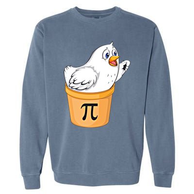 Chicken Pot Pie Gift Funny Math Pun Chicken Pot Pi 3 14 Gift Garment-Dyed Sweatshirt