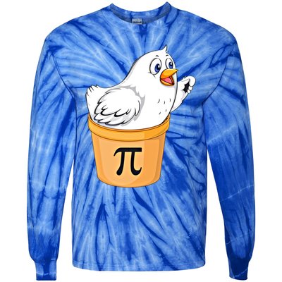 Chicken Pot Pie Gift Funny Math Pun Chicken Pot Pi 3 14 Gift Tie-Dye Long Sleeve Shirt