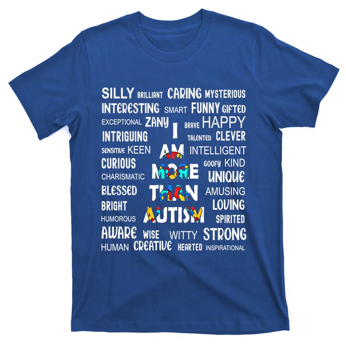 Colorful Puzzle Piece Ribbon I Am More Than Autism Awareness Gift T-Shirt