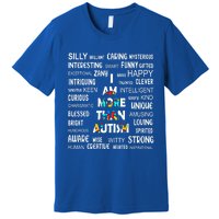 Colorful Puzzle Piece Ribbon I Am More Than Autism Awareness Gift Premium T-Shirt