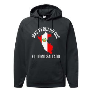 Camiseta Peruana Peruvian Flag Pride Peru Map Hombre Performance Fleece Hoodie