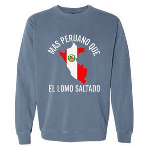 Camiseta Peruana Peruvian Flag Pride Peru Map Hombre Garment-Dyed Sweatshirt