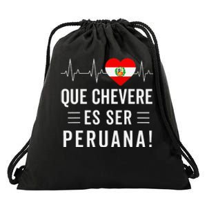 Camiseta Peruana Peruvian Flag Pride Peru Women Mujer Drawstring Bag