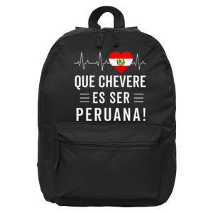 Camiseta Peruana Peruvian Flag Pride Peru Women Mujer 16 in Basic Backpack