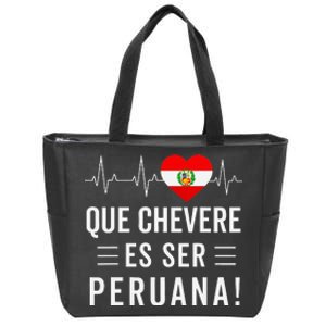 Camiseta Peruana Peruvian Flag Pride Peru Women Mujer Zip Tote Bag