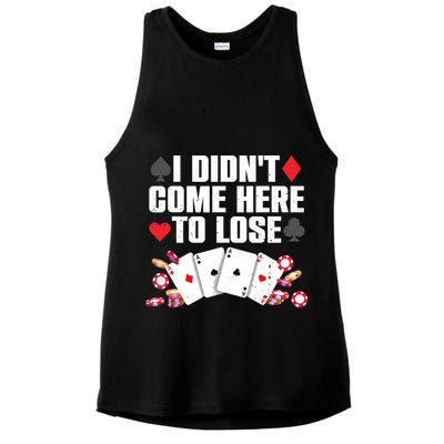 Cool Poker Player Art Casino Lover Gamblers Ladies PosiCharge Tri-Blend Wicking Tank