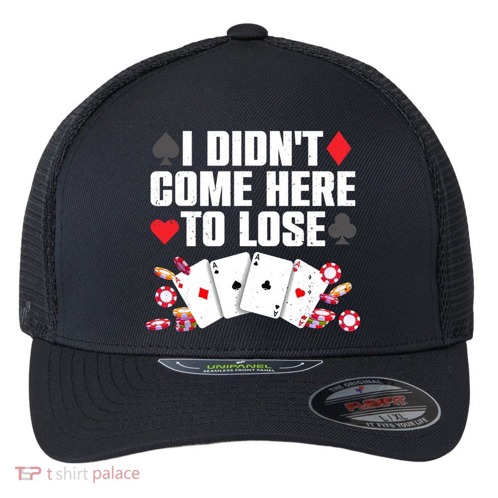 Cool Poker Player Art Casino Lover Gamblers Flexfit Unipanel Trucker Cap