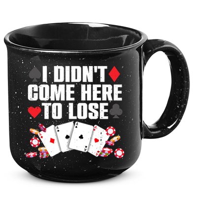 Cool Poker Player Art Casino Lover Gamblers 15oz Campfire Ceramic Mug