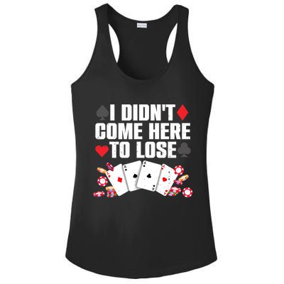 Cool Poker Player Art Casino Lover Gamblers Ladies PosiCharge Competitor Racerback Tank