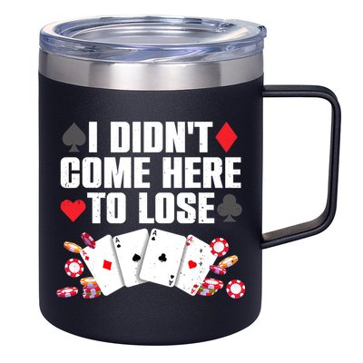 Cool Poker Player Art Casino Lover Gamblers 12oz Stainless Steel Coffee Mug