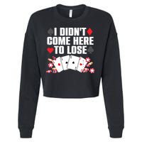Cool Poker Player Art Casino Lover Gamblers Cropped Pullover Crew