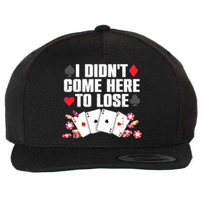 Cool Poker Player Art Casino Lover Gamblers Wool Snapback Cap