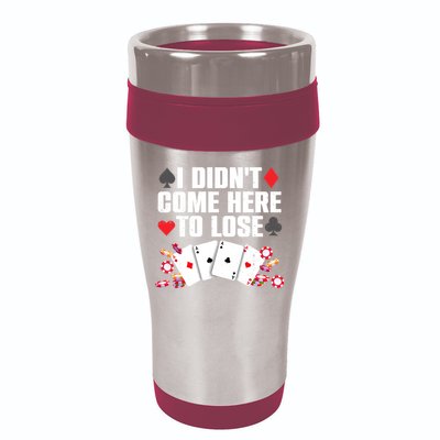 Cool Poker Player Art Casino Lover Gamblers 16oz Travel Tumbler