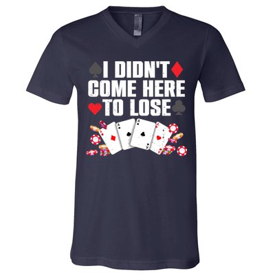Cool Poker Player Art Casino Lover Gamblers V-Neck T-Shirt