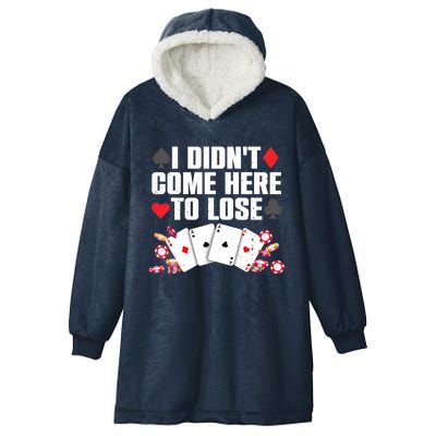 Cool Poker Player Art Casino Lover Gamblers Hooded Wearable Blanket