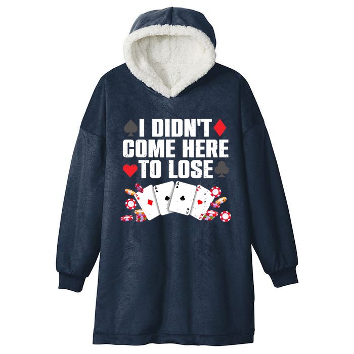 Cool Poker Player Art Casino Lover Gamblers Hooded Wearable Blanket