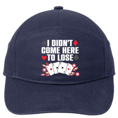 Cool Poker Player Art Casino Lover Gamblers 7-Panel Snapback Hat