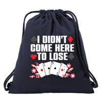 Cool Poker Player Art Casino Lover Gamblers Drawstring Bag