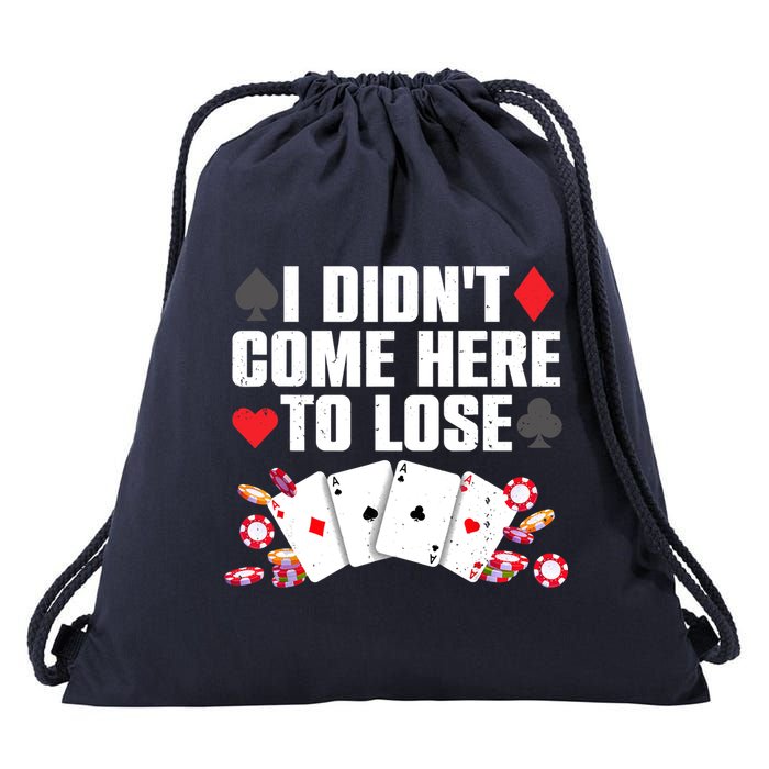 Cool Poker Player Art Casino Lover Gamblers Drawstring Bag
