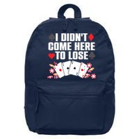 Cool Poker Player Art Casino Lover Gamblers 16 in Basic Backpack