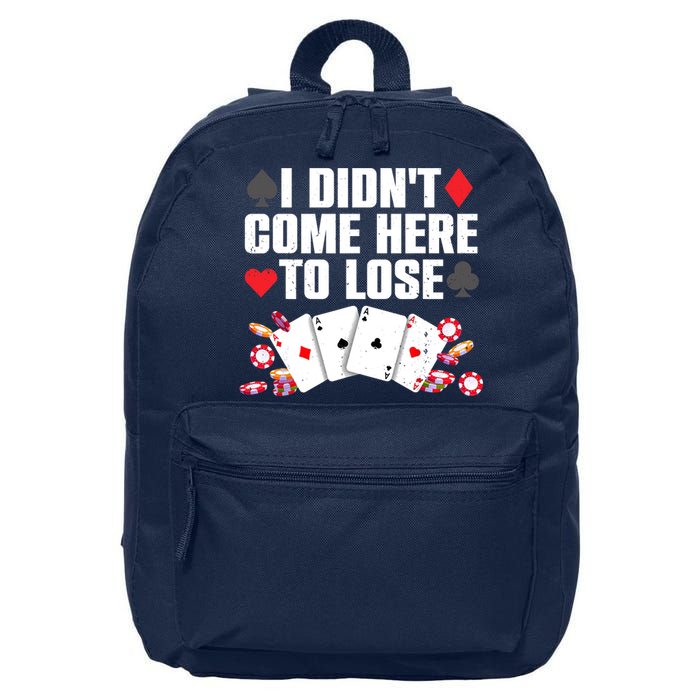 Cool Poker Player Art Casino Lover Gamblers 16 in Basic Backpack