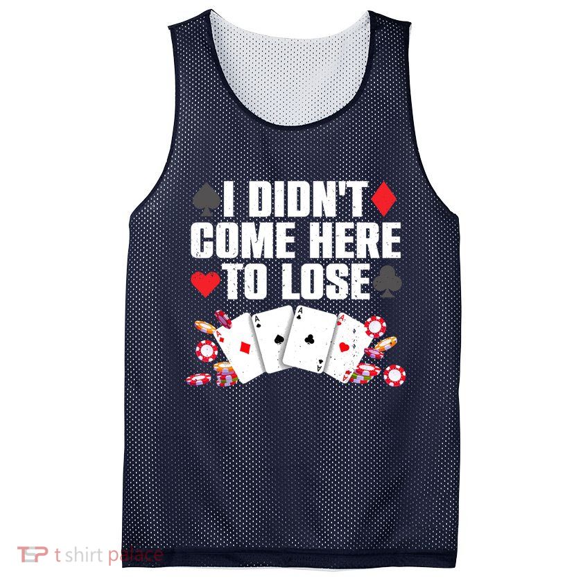 Cool Poker Player Art Casino Lover Gamblers Mesh Reversible Basketball Jersey Tank