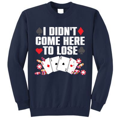 Cool Poker Player Art Casino Lover Gamblers Tall Sweatshirt