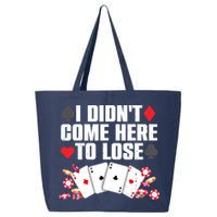 Cool Poker Player Art Casino Lover Gamblers 25L Jumbo Tote