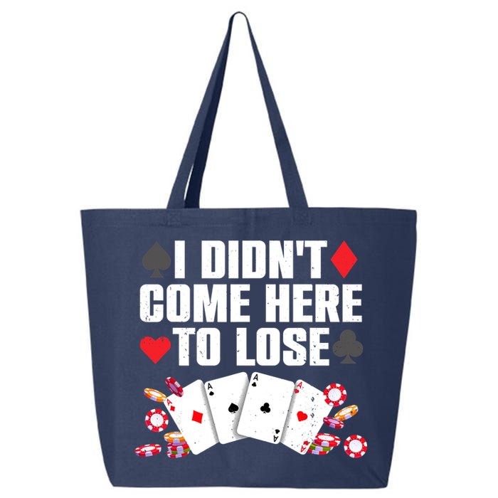 Cool Poker Player Art Casino Lover Gamblers 25L Jumbo Tote