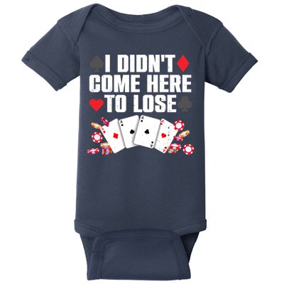Cool Poker Player Art Casino Lover Gamblers Baby Bodysuit