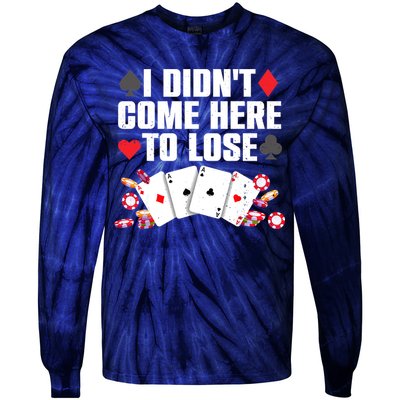 Cool Poker Player Art Casino Lover Gamblers Tie-Dye Long Sleeve Shirt