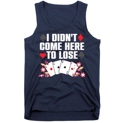 Cool Poker Player Art Casino Lover Gamblers Tank Top